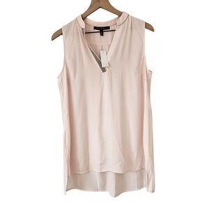 White House Black Market Light Pink Sleeveless Ball Chain Tunic Top NWT